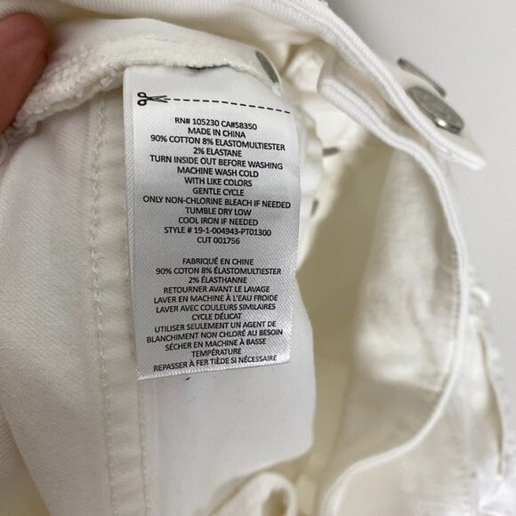 Joie Laurelle High Rise Ankle Button Fly White Denim Jeans Womens 25 Ankle Crop - Picture 6 of 7